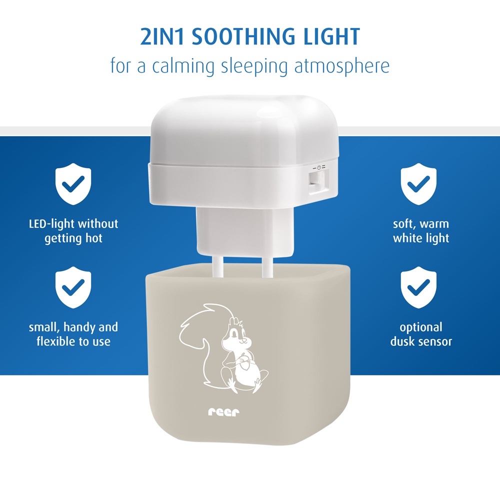 Laste Öölamp - Reer Sleeplight 2-in-1 Creme