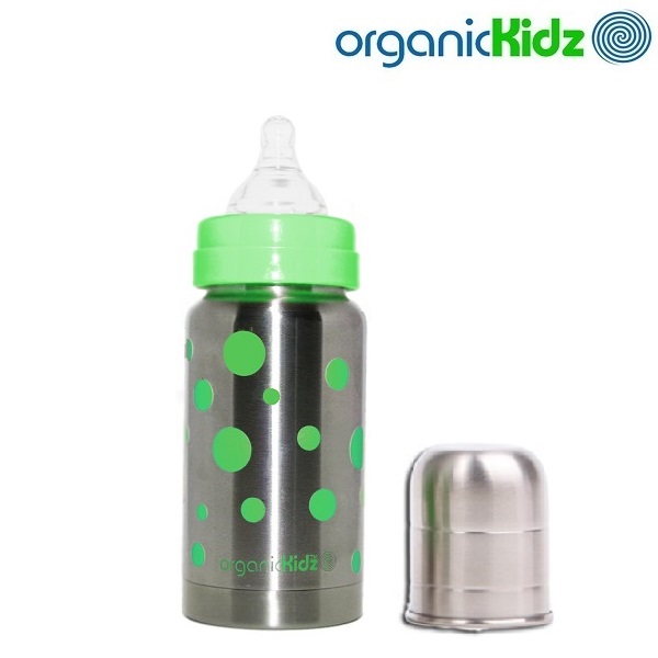 Termos lutipudel OrganicKidz Green Dots