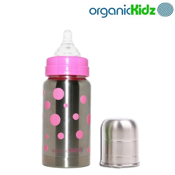 Termos lutipudel OrganicKidz Pink Dots