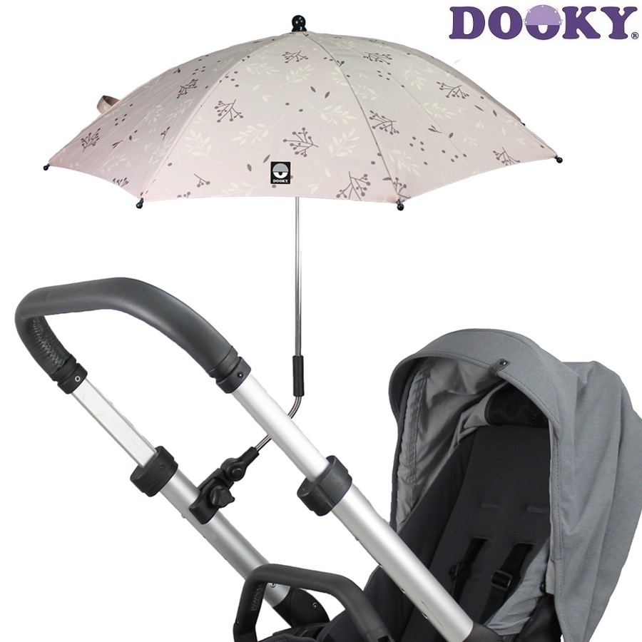 Päikesevari vankrile Dooky Buggy Parasol Umbrella Beige Leaves
