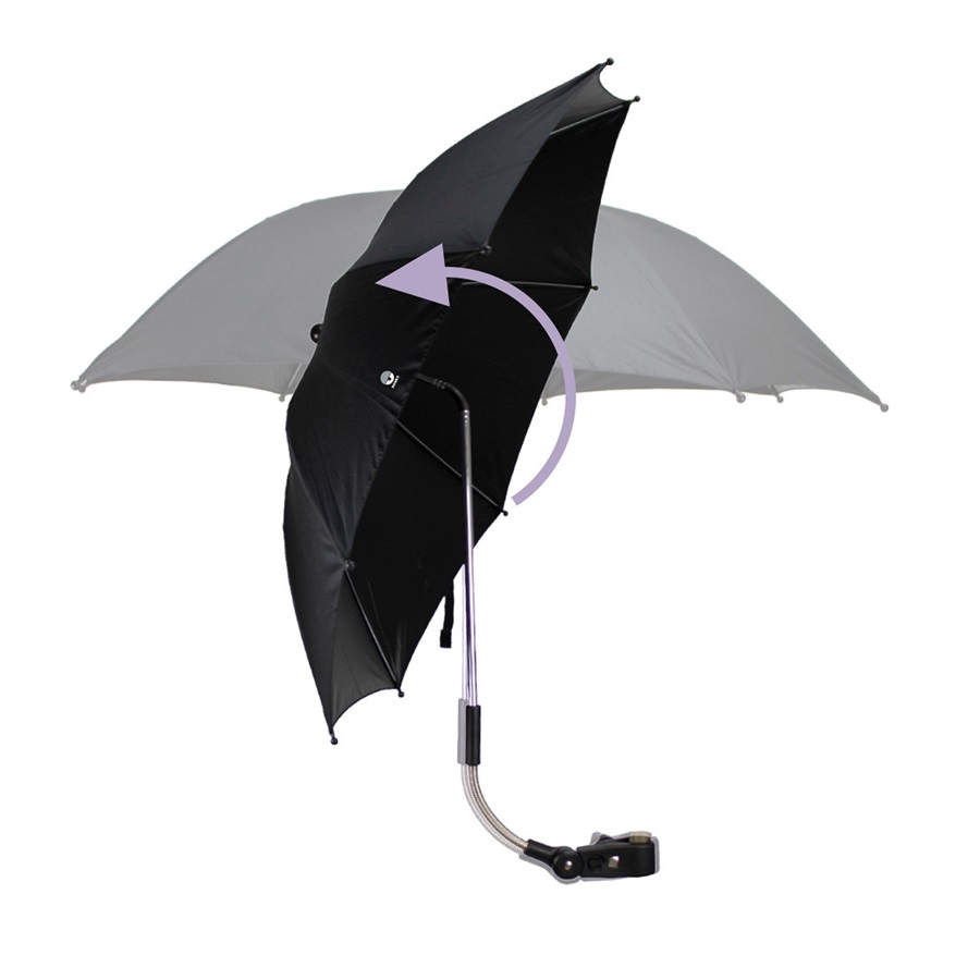 Päikesevari vankrile Dooky Buggy Parasol Umbrella Black Leaves