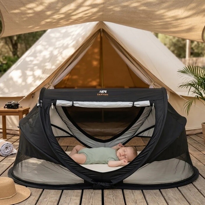Laste reisivoodi Deryan Toddler Luxe Black