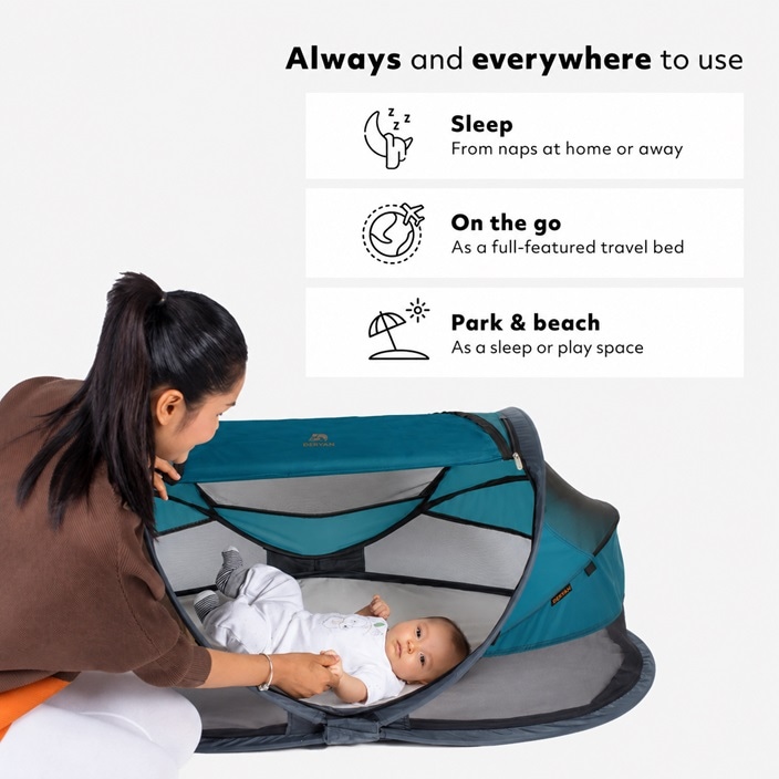 Beebi reisivoodi Deryan Baby Luxe Ocean