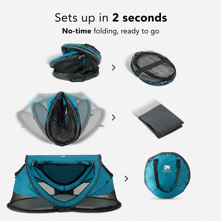 Laste reisivoodi Deryan Toddler Luxe Ocean