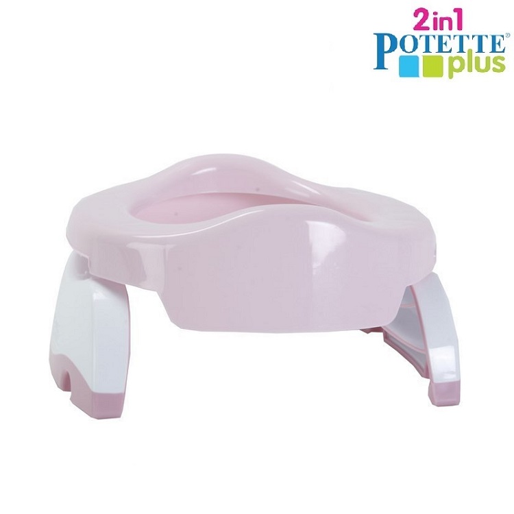 Kaasaskantav pissipott ja prill-laud Potette Plus roosa