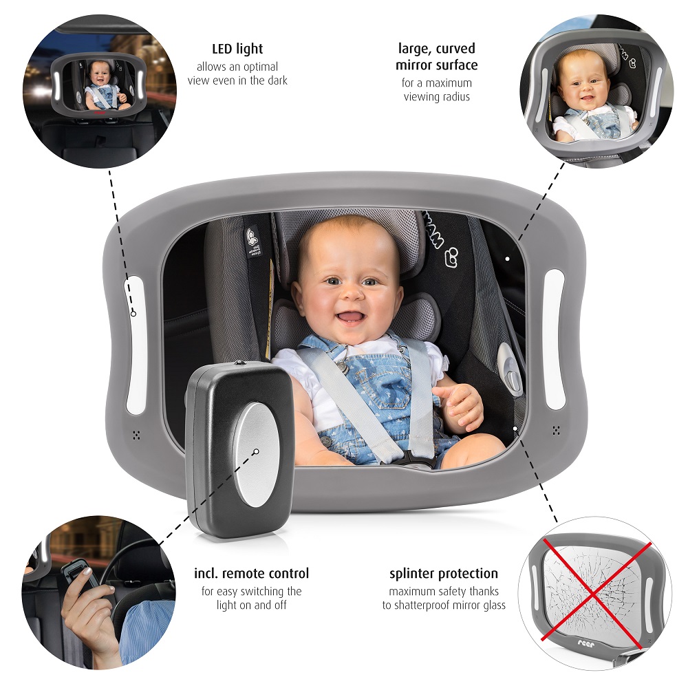 LED autopeegel lastele Reer BabyView