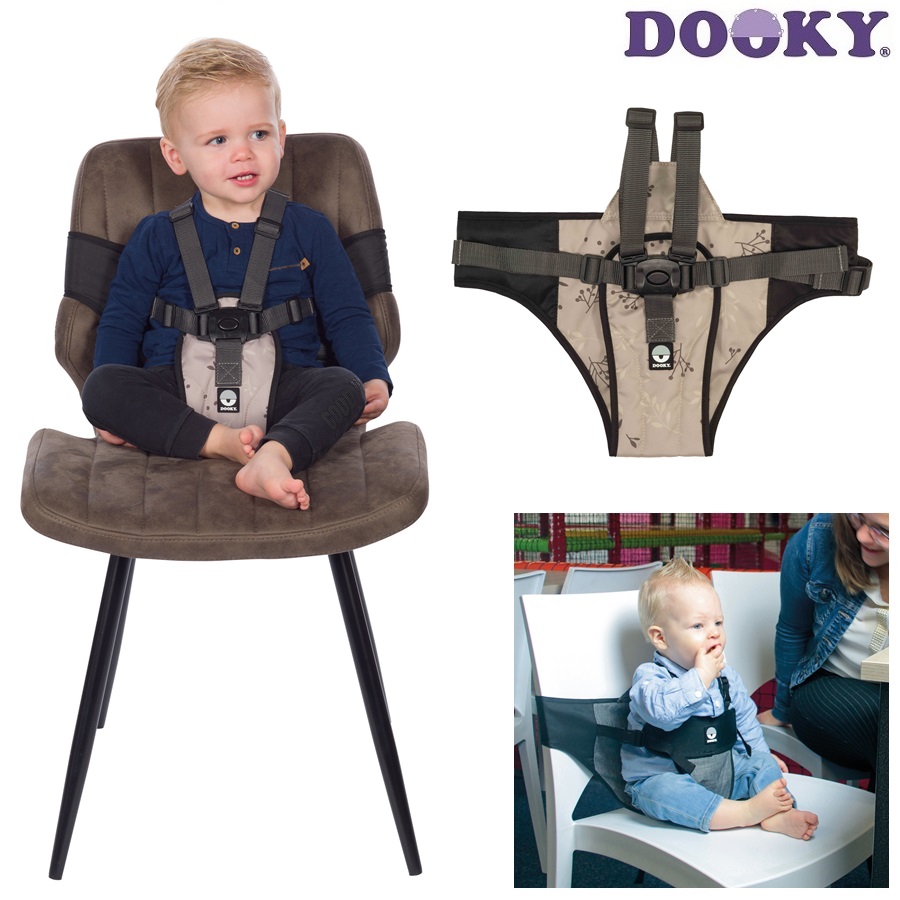 Laste söögitool Dooky Travel High Chair Beige Leaves