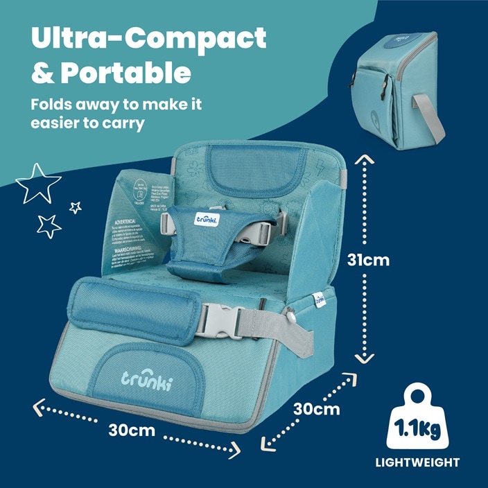 Laste Söögitool - Trunki Rise & Dine Booster Seat Blue