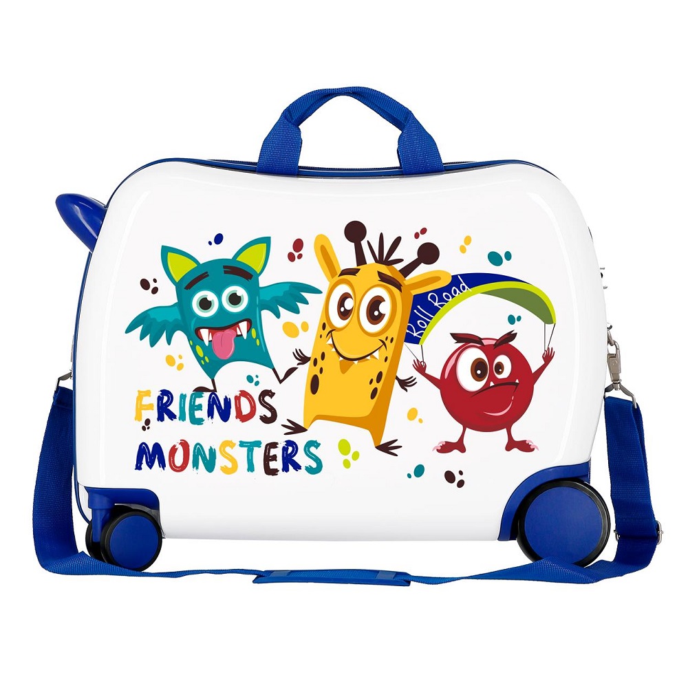 Laste pealistutav reisikohver Roll Road Friends Monsters