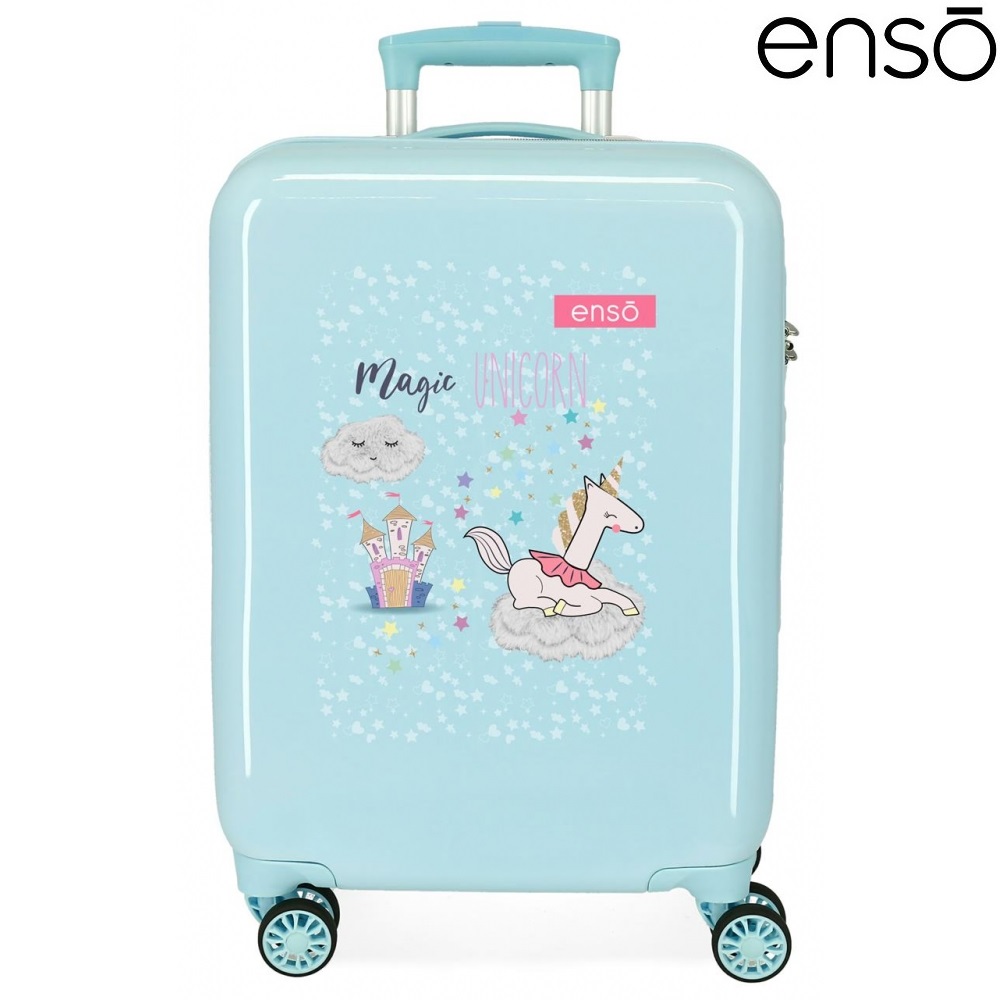 Laste kohver Enso Magic Unicorn Turquoise