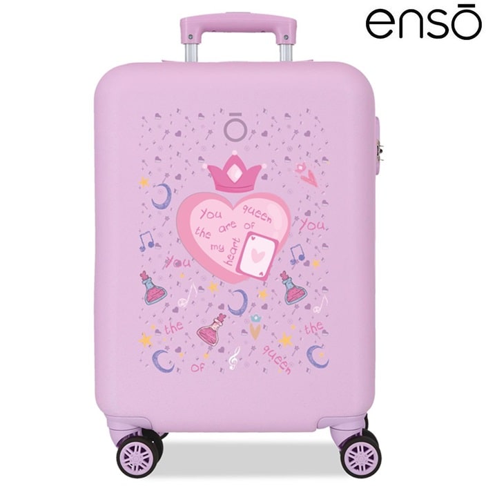 Laste kohver Enso Queen of Hearts Purple