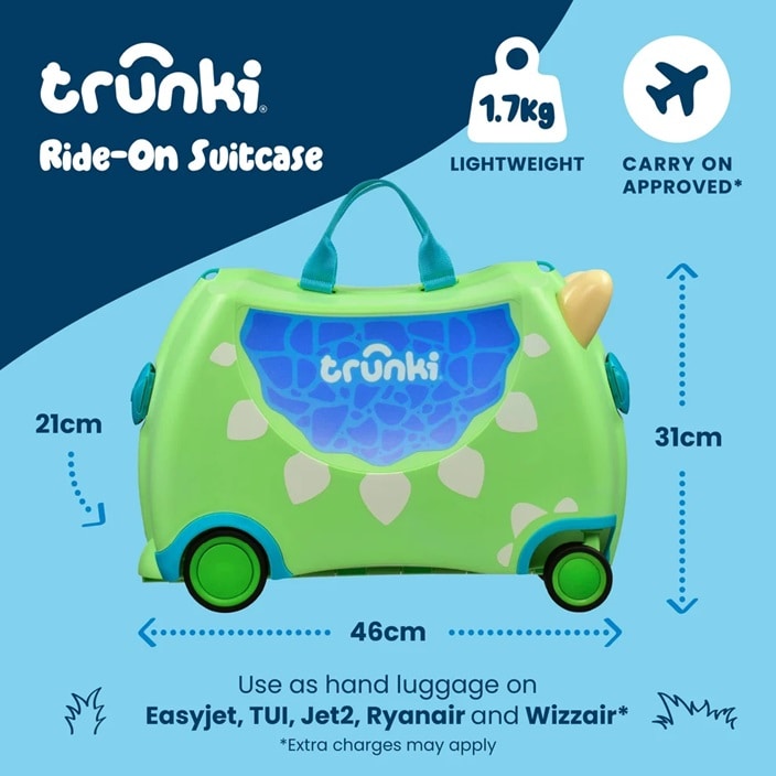 Laste Reisikohver - Trunki Glide Dudley the Dinosaur