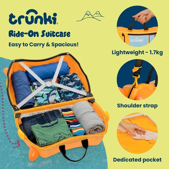 Laste Reisikohver - Trunki Glide Doug the Digger