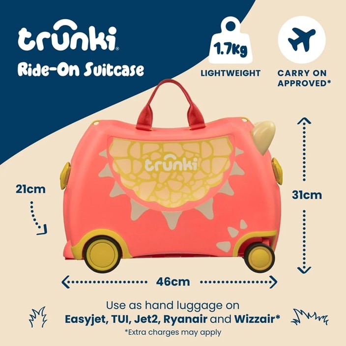Laste Reisikohver - Trunki Glide Dylan the Dragon