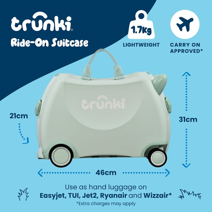 Laste Reisikohver - Trunki Glide Sage Green
