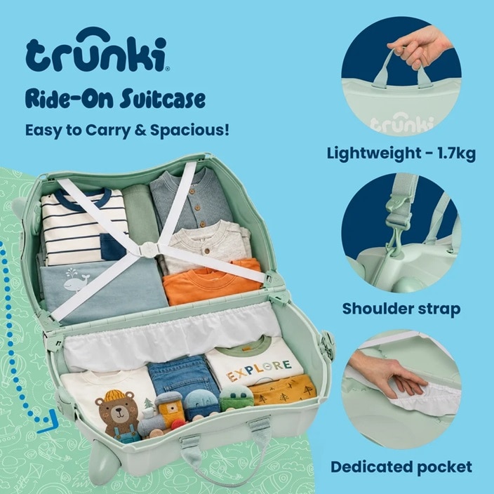 Laste Reisikohver - Trunki Glide Sage Green