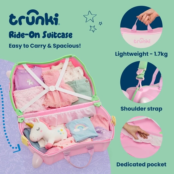 Laste Reisikohver - Trunki Glide Una the Unicorn