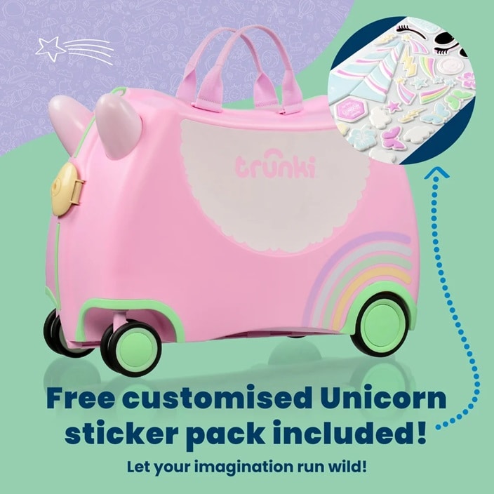 Laste Reisikohver - Trunki Glide Una the Unicorn