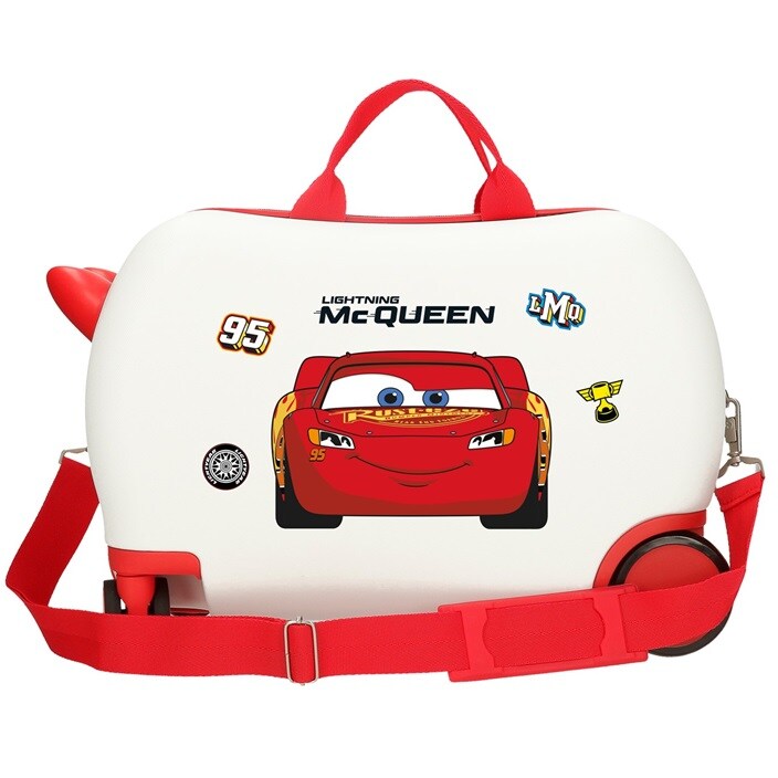 Laste pealeistutav reisikohver Cars McQueen White