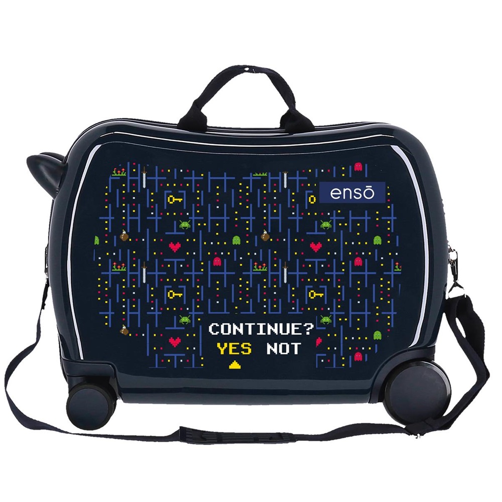 Laste pealistutav kohver Enso Gamers Navy