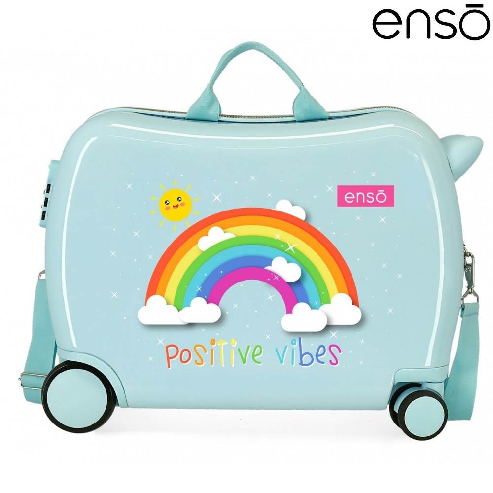 Pealistutav laste kohver Enso Rainbow Postive Vibes