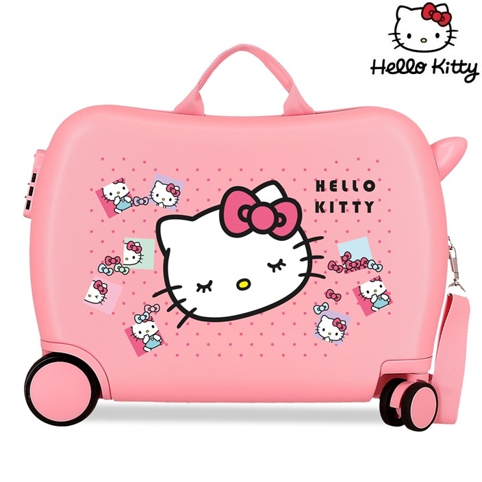 Laste pealeistutav reisikohver Hello Kitty Bows