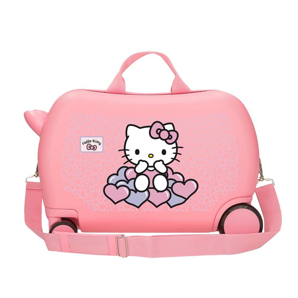 Laste pealistutav kohver Hello Kitty Hearts and Dots