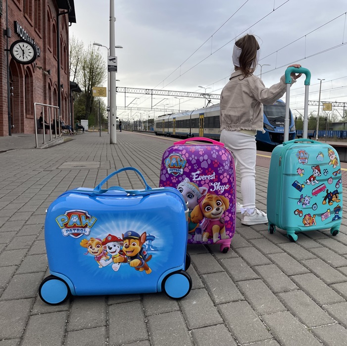 Laste pealistutav reisikohver Paw Patrol Friends Blue
