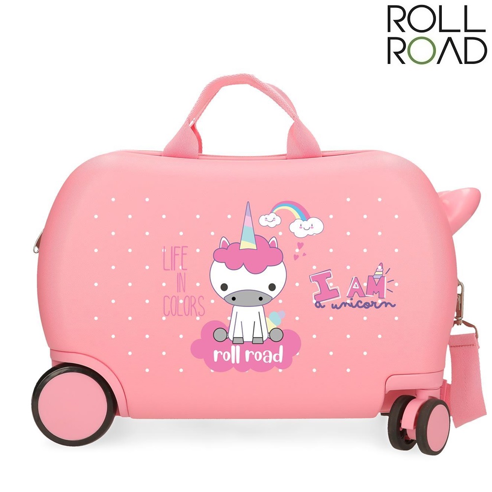 Laste kohver Roll Road I Am Unicorn Pink