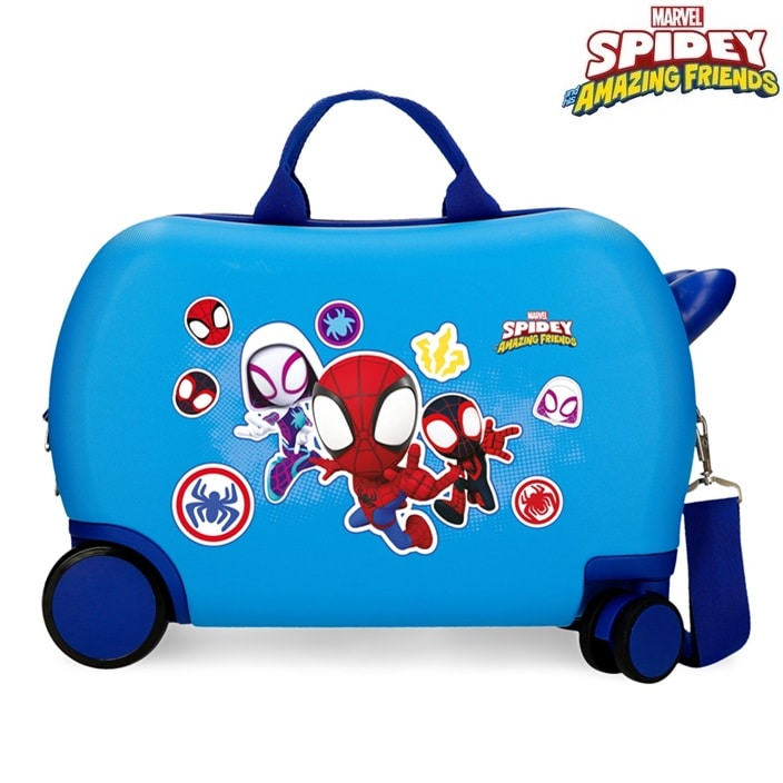 Laste pealeistutav reisikohver Spidey Go Webs Go Blue