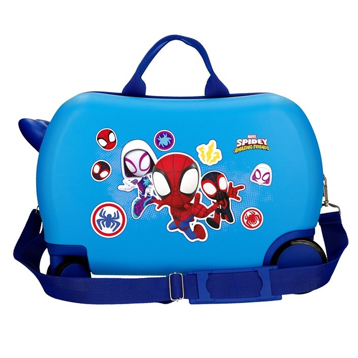 Laste pealeistutav reisikohver Spidey Go Webs Go Blue