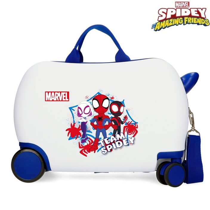 Laste pealeistutav reisikohver Spidey Team White