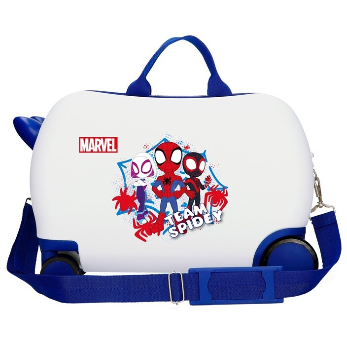 Laste pealeistutav reisikohver Spidey Team White