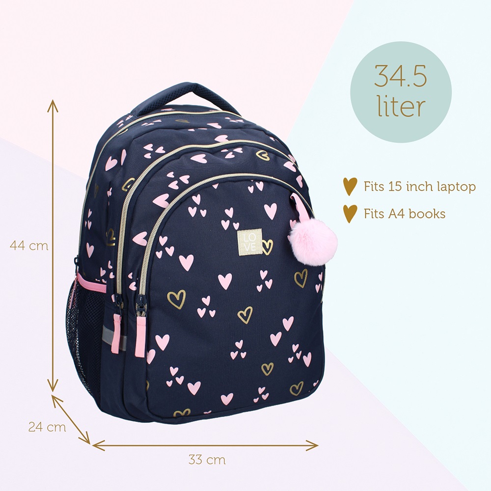 Laste seljakott Milky Kiss Heart of Gold