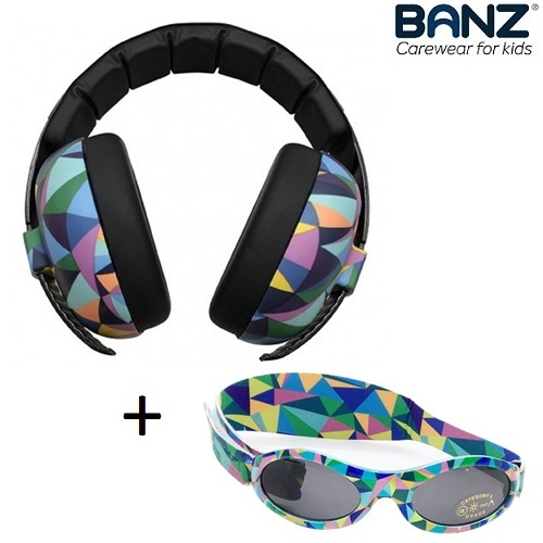 Beebi kõrvaklapid ja päikeseprillid Banz Kaleidoscope