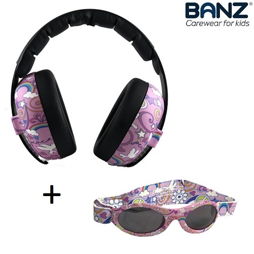 Beebi kõrvaklapid ja päikeseprillid Banz Peace