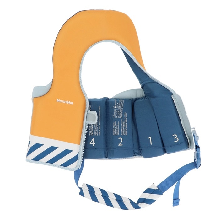 Laste Ujumisvest - Monnëka Learning Float Vest Blue Stripes