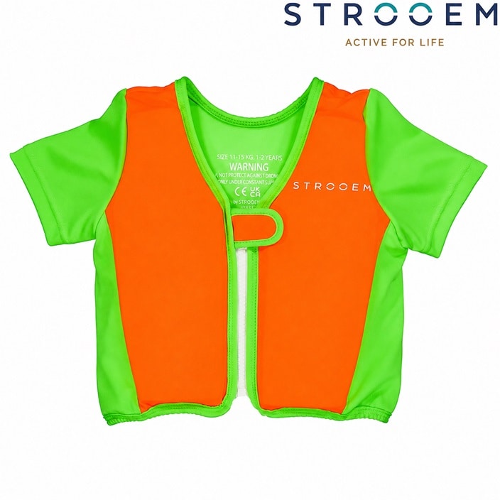 Laste Ujumisvest - Strooem Orange & Green