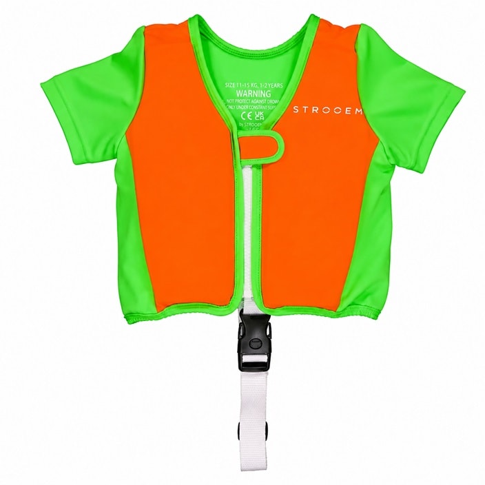 Laste Ujumisvest - Strooem Orange & Green