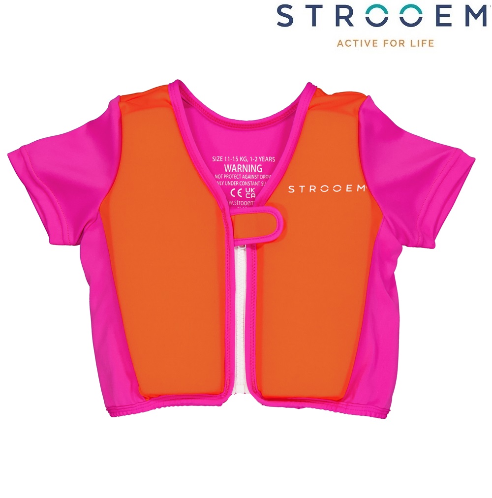 Laste ujumisvest Strooem Pink and Orange