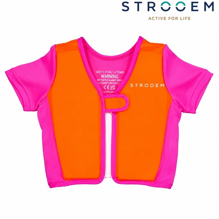 Laste Ujumisvest - Strooem Orange & Pink