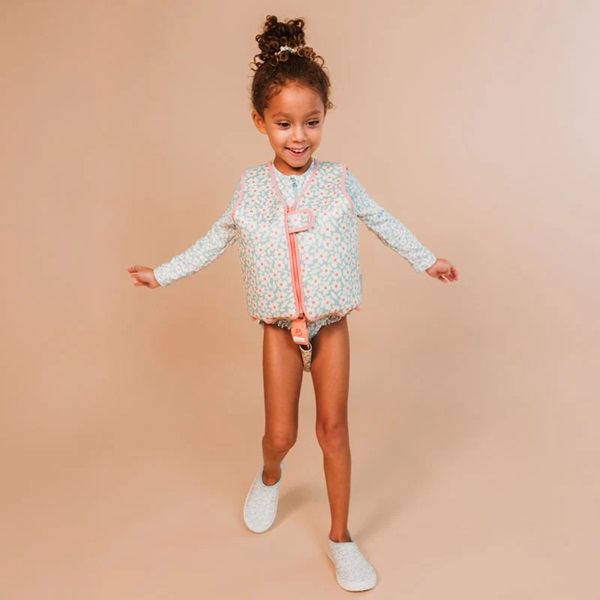 Laste ujumisvest Swim Essentials Green Flowers