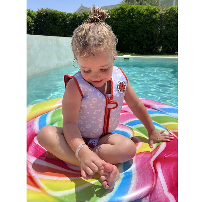 Laste ujumisvest Swim Essentials Lilac Leopard