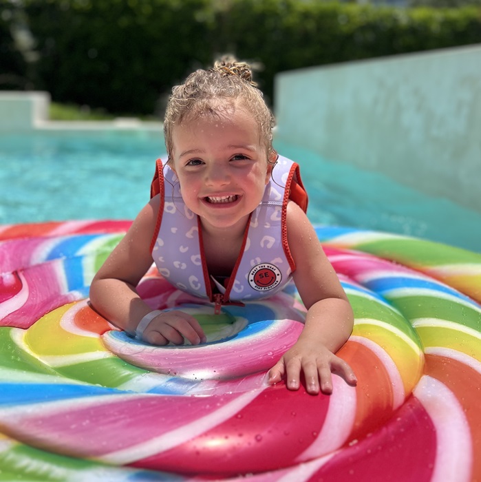Laste ujumisvest Swim Essentials Lilac Leopard