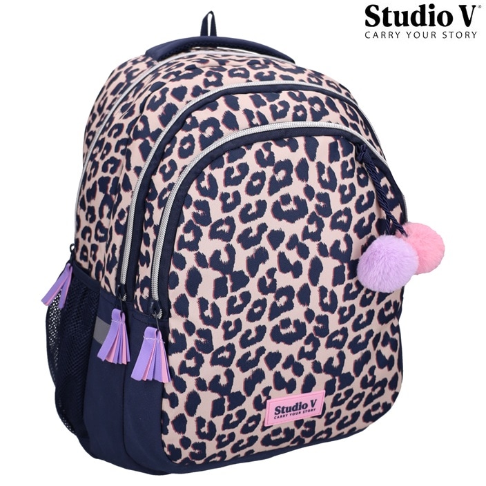 Laste seljakott Studio V Leopard Luxe koolikott