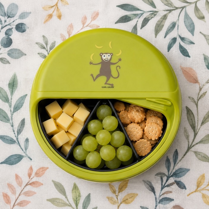 Laste Toidukarp - Carl Oscar SnackDisc Green Monkey