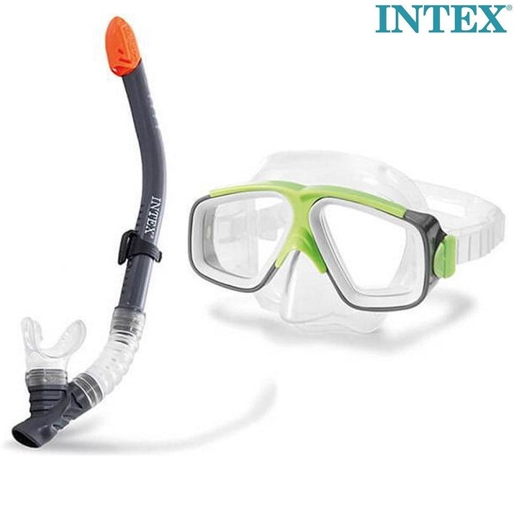 Laste ujumismask ja snorkel Intex Green