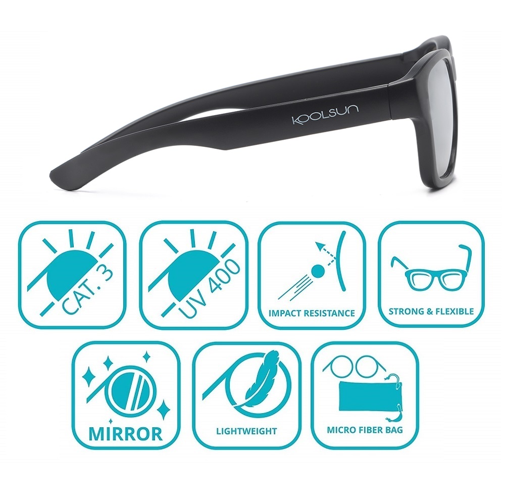 Laste Päikeseprillid - Koolsun Aspen Black