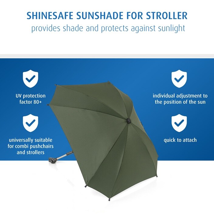 Päikesevari Vankrile - Reer ShineSafe Forest Green