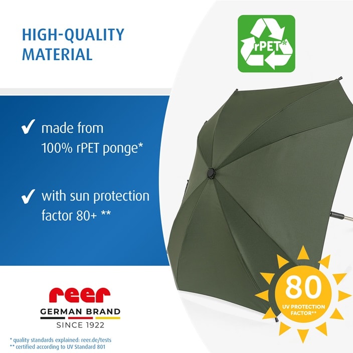 Päikesevari Vankrile - Reer ShineSafe Forest Green